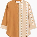 Maati Grid Handblocked Cotton Shirt