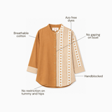 Maati Grid Handblocked Cotton Shirt
