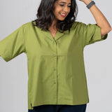 Olive Mist Cotton Shirt