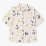 Out Of Office Handblocked Cotton Shirt