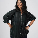 Classic Black Handloom Cotton Shirt