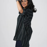 Classic Black Handloom Cotton Shirt