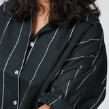Classic Black Handloom Cotton Shirt