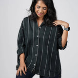 Classic Black Handloom Cotton Shirt
