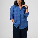 Classic Blue Checked Handloom Shirt