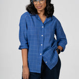 Classic Blue Checked Handloom Shirt