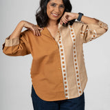 Maati Grid Handblocked Cotton Shirt