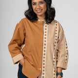 Maati Grid Handblocked Cotton Shirt