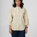 Ivy Stripe Handblocked Cotton Shirt