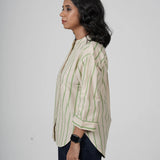Ivy Stripe Handblocked Cotton Shirt