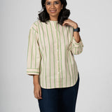Ivy Stripe Handblocked Cotton Shirt