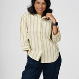 Ivy Stripe Handblocked Cotton Shirt