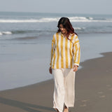 Sunhaze Stripe Handblocked Cotton Shirt