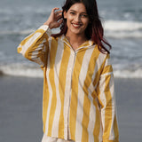 Sunhaze Stripe Handblocked Cotton Shirt