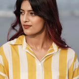 Sunhaze Stripe Handblocked Cotton Shirt