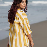 Sunhaze Stripe Handblocked Cotton Shirt