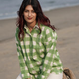 Off-Duty Checked Handblocked Cotton Shirt