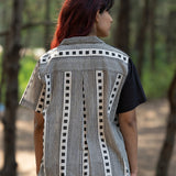 Nira Grid Handblocked Cotton Shirt