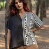 Nira Grid Handblocked Cotton Shirt