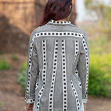 Ink and Chalk Handblocked Cotton Shirt