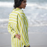Limezest Stripe Handblocked Cotton Shirt