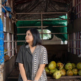 Nira Grid Handblocked Cotton Shirt