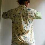 Solo Date Handblocked Cotton Shirt(Green)