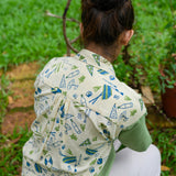 Solo Date Handblocked Cotton Shirt(Green)