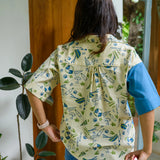 Solo Date Handblocked Cotton Shirt(Blue)