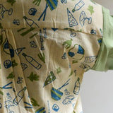 Solo Date Handblocked Cotton Shirt(Green)