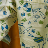 Solo Date Handblocked Cotton Shirt(Blue)